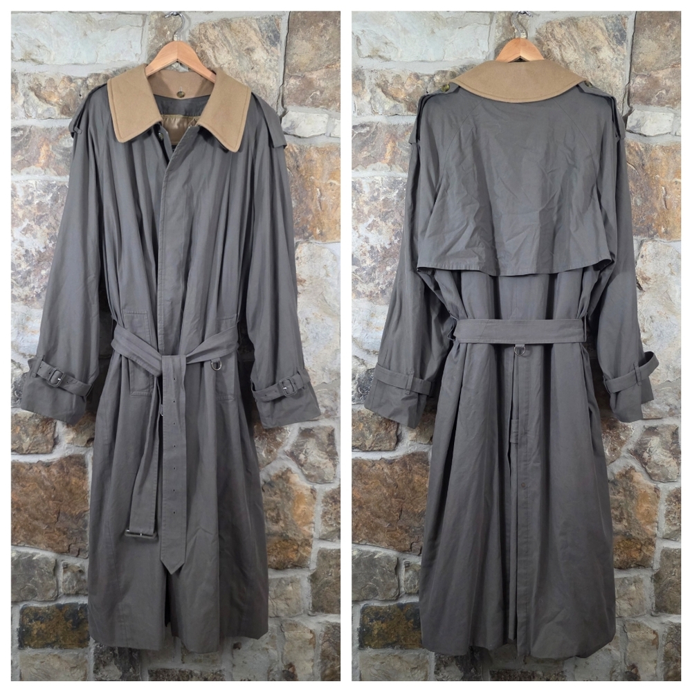 Burberry Vintage Brewster Lined Trench Coat Long Jacket